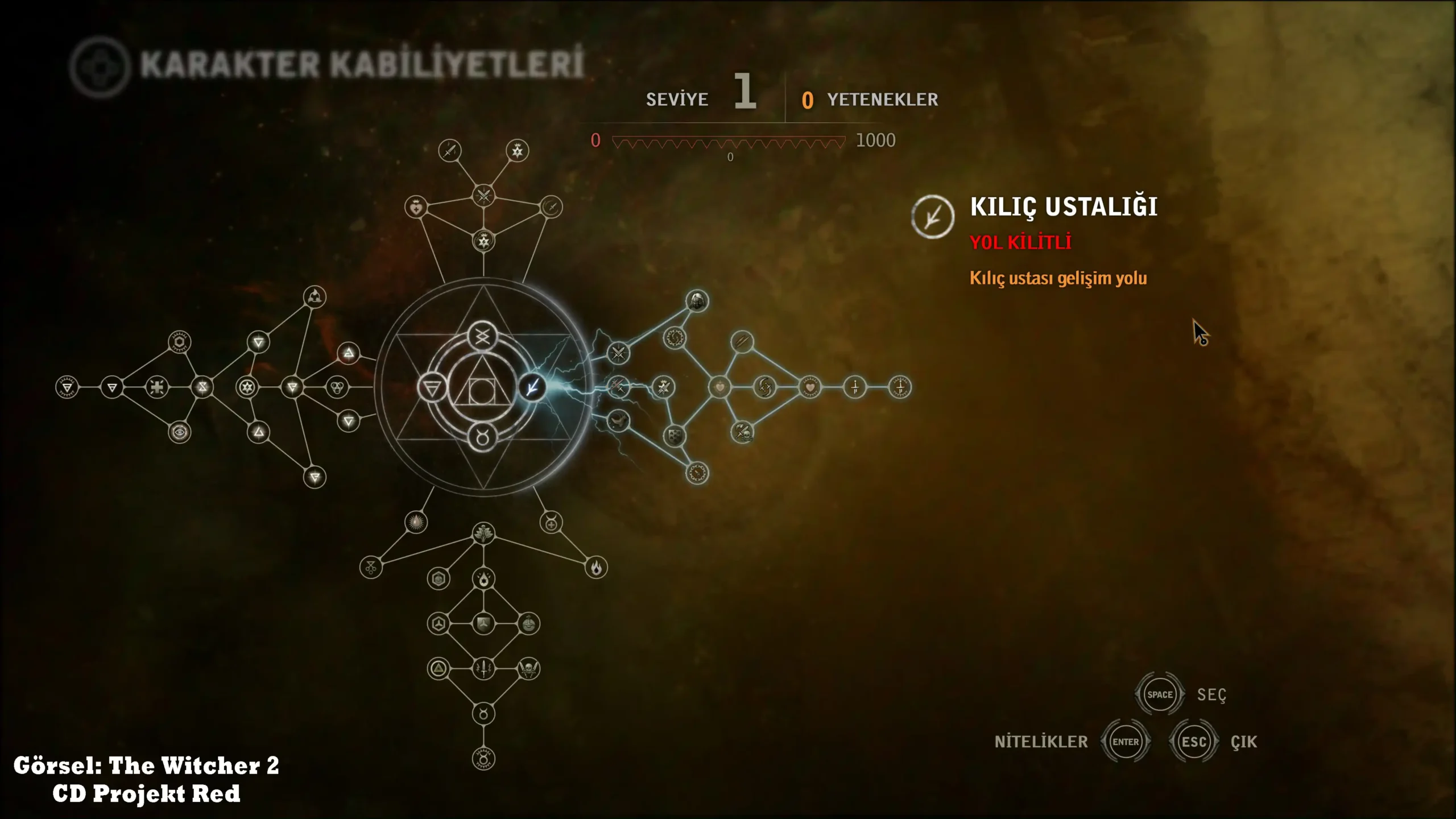 RPG - The Witcher 2 - Yetenek Ağacı