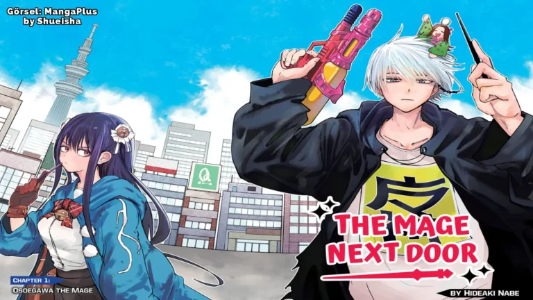 The Mage Next Door manga kapağı – Hideaki Nabe’in modern fantezi ve mizahi aksiyon türündeki yeni serisi"